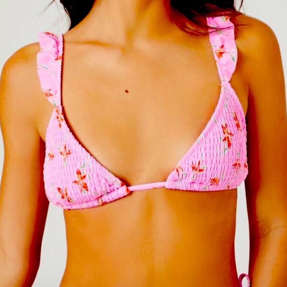 Forever 21 Pink Floral Bikini Top and bottom